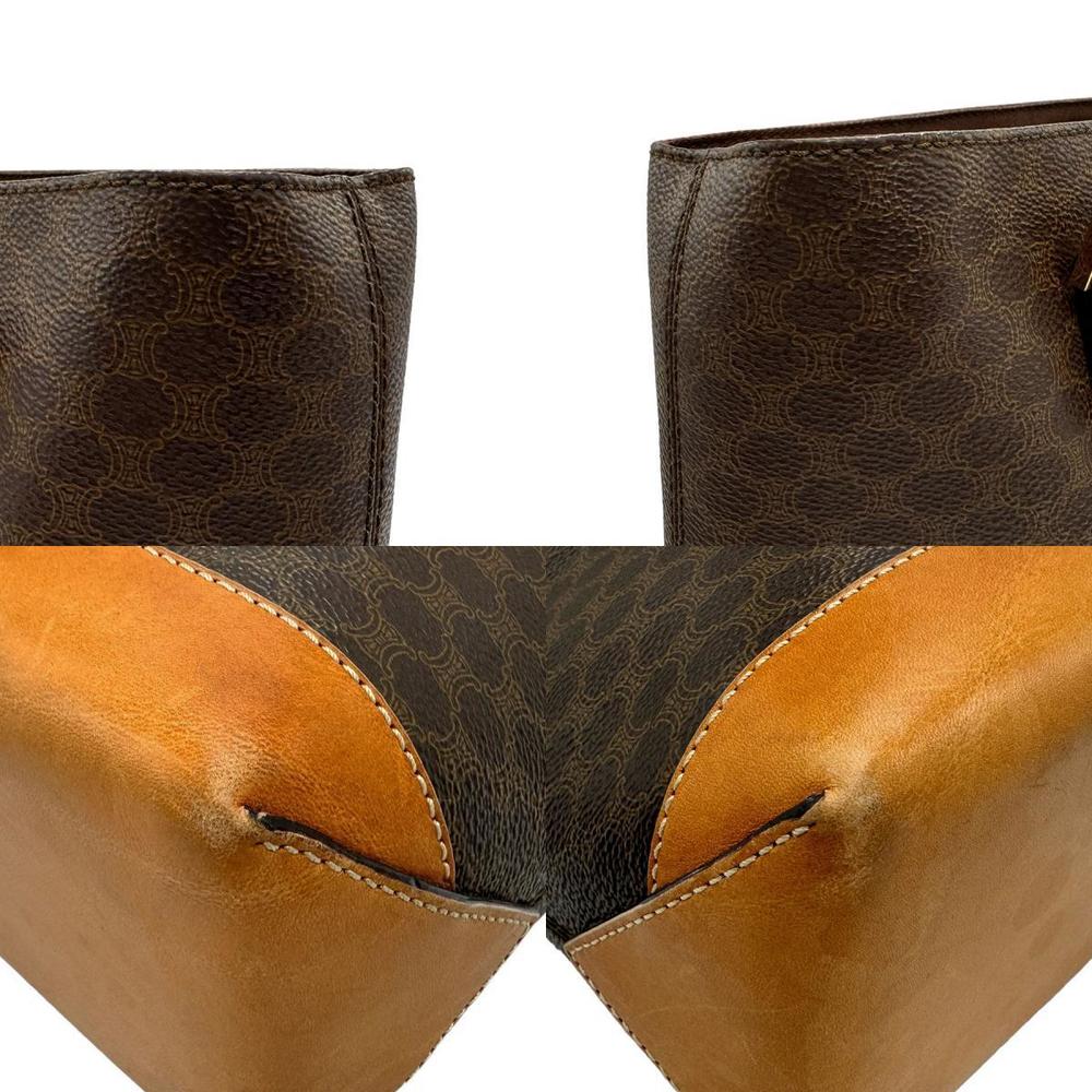 Celine Macadam Handbag Canvas Brown - image 4